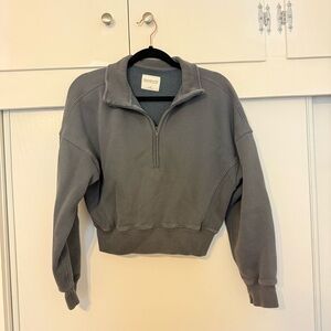 Abercrombie & Fitch - Essential Sunday Half Zip Soft AF Blue/Grey - XS